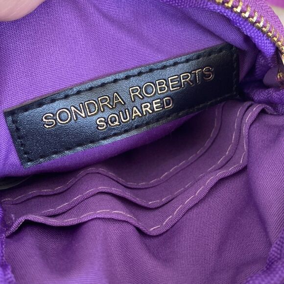 NWOT Sondra Roberts Squared Quilted Vegan Leather Cross Body Wallet Phone Bag - Picture 10 of 11